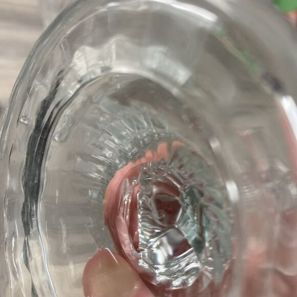 (8) Vintage Tall Colonial Ribbed Drinking Glass Hand Blown Unbranded 7 1/2 - Picture 5 of 9